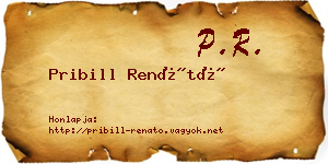 Pribill Renátó névjegykártya